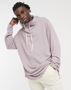 Удлиненный oversized-худи из очень мягкой вискозы выбеленного фиолетового цвета ASOS DESIGN-Фиолетовый цвет