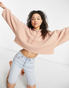 Свободный худи бисквитного цвета с рукавами «летучая мышь» ASOS DESIGN-Бежевый