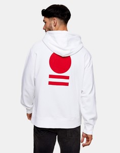 Худи белого цвета с принтом "Tokyo" Topman-Белый