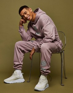 Сиреневые джоггеры с принтом глобуса Topman-Фиолетовый цвет