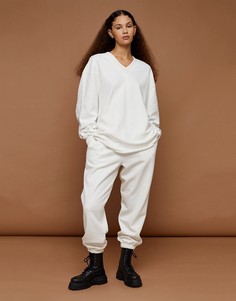 Премиум-джоггеры цвета экрю Topshop-Коричневый цвет