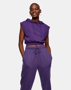 Фиолетовый худи без рукавов Topshop-Фиолетовый цвет
