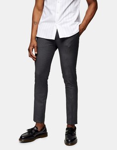 Темно-серые супероблегающие брюки Topman Сonsidered-Серый