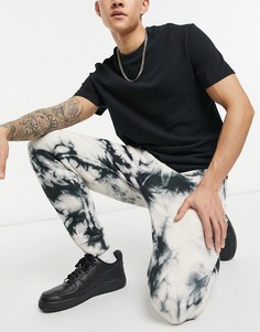 Черные джоггеры с принтом тай-дай от комплекта Topman-Черный цвет