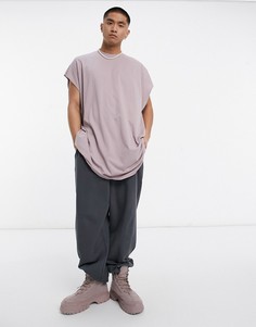 Выбеленная сиреневая удлиненная майка в стиле extreme oversized ASOS DESIGN-Фиолетовый цвет