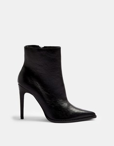 Черные ботинки с заостренным носом Topshop-Черный цвет