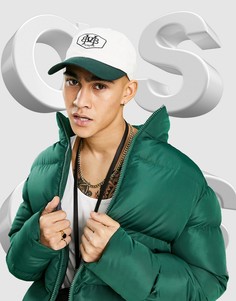 Белая бейсболка с вышитой эмблемой ASOS DESIGN-Белый