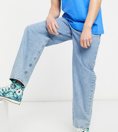 Светло-голубые выбеленные свободные джинсы в стиле 90-х, изготовленные с применением природосберегающих технологий, Reclaimed Vintage Inspired-Голубой