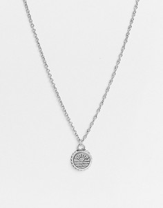 Серебристое ожерелье с подвеской с гравировкой в виде солнца Classics 77-Серебристый