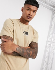 Бежевая футболка The North Face Fine Alpine 3-Коричневый цвет