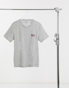 Серая домашняя футболка с небольшим логотипом Polo Ralph Lauren-Серый