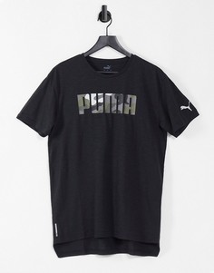 Черная футболка с короткими рукавами и графическим принтом PUMA-Черный цвет