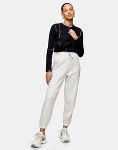Бледно-серые классические джоггеры Topshop-Коричневый цвет