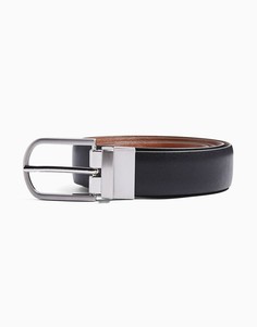 Двусторонний ремень черного и светло-коричневого цвета Topman-Многоцветный