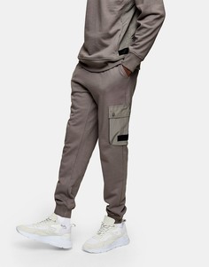 Угольно-серые джоггеры карго Topman ltd-Серый