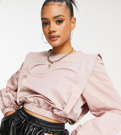 Блузка лилового цвета с подплечниками Missguided-Сиреневый