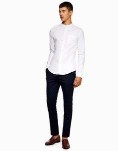 Белая эластичная рубашка с длинными рукавами Topman-Белый