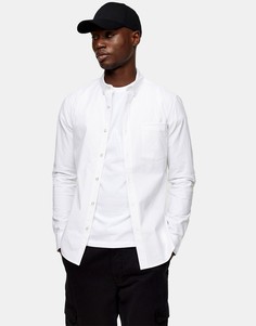Белая оксфордская рубашка из эластичной ткани Topman-Белый