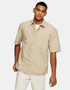 Светло-бежевая oversized-рубашка Topman Considered-Нейтральный