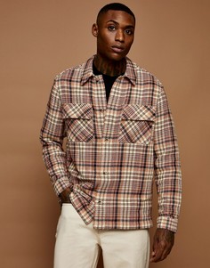 Розовая рубашка навыпуск в клетку Topman-Розовый цвет