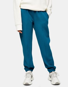 Стеганые джоггеры сине-зеленого цвета Topshop-Коричневый цвет