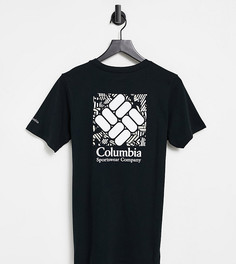 Черная футболка с графическим принтом на спине Columbia Rapid Ridge – эксклюзивно для ASOS-Черный цвет