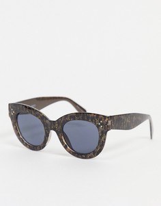 Коричневые солнцезащитные очки в оправе «кошачий глаз» Object-Коричневый цвет