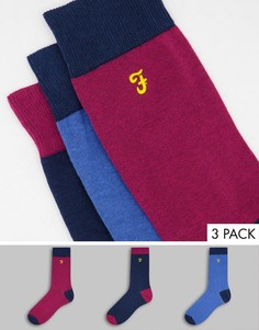 Набор из 3 пар фиолетовых носков Farah Merdine-Фиолетовый цвет