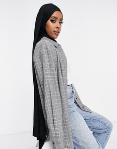 Черный очень большой платок ASOS DESIGN-Черный цвет