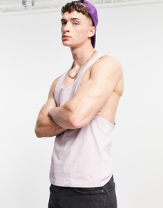 Фиолетовая майка-борцовка из органического хлопка ASOS DESIGN-Фиолетовый цвет