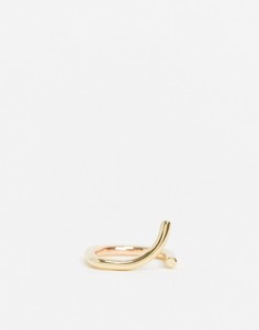 Золотистое кольцо абстрактной формы Ashiana-Золотистый