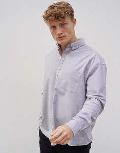 Серая оксфордская oversize-рубашка в стиле casual 90-х ASOS DESIGN-Серый