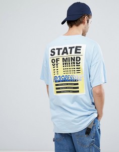 Свободная футболка с принтом "State Of Mind Print" ASOS-Синий