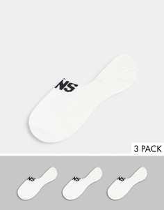 Набор из 3 пар белых носков Vans Classic Kick-Белый