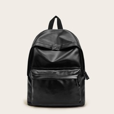 Однотонный рюкзак из искусственным мехом Shein