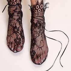Кружевные носки с узором цветка 1 пара Shein