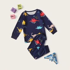 Пижама с принтом "динозавр" для мальчиков Shein