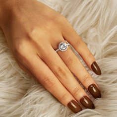 Кольцо Из Белого Металла С Вставкой Из Горного Хрусталя Shein