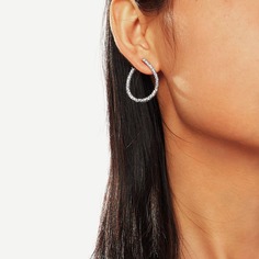Серьги в форме капли со стразами 1 пара Shein