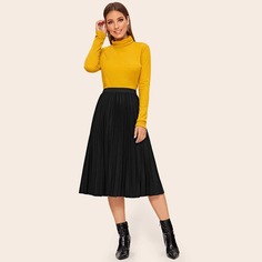 Юбка с эластичной талией и складками Shein