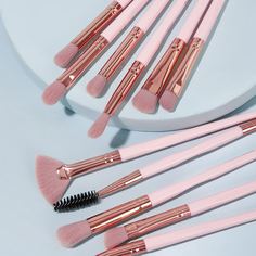 12шт веерообразный набор кистей для макияжа глаз Shein