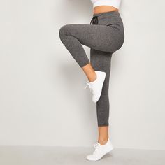 Облегающие Леггинсы На Кулиске Shein