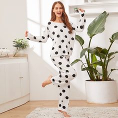 Пижама в горошек Shein