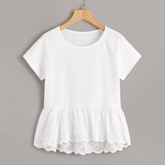 Нарядная Блуза С Оборкой Из Шитья Shein
