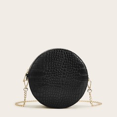 Круглая сумка через плечо с тиснением Shein