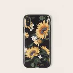 Чехол для iPhone с цветочным принтом Shein