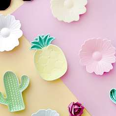 Керамическая тарелка в форме кактуса и цветка 1шт Shein