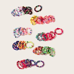 Резинки для волос случайного цвета для девочек 50шт Shein