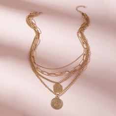 Многослойное ожерелье с подвеской 1шт Shein
