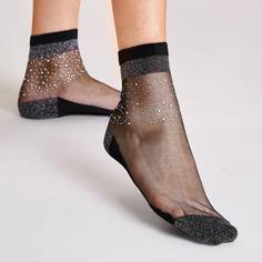 Сетчатые носки со стразами 1 пара Shein
